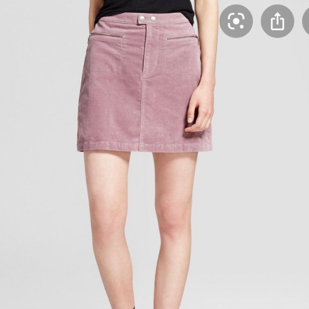 👑Light Purple Corduroy Mini Skirt